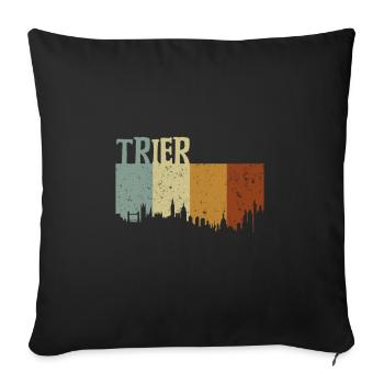 Trier - Sofakissenbezug 45 x 45 cm - Schwarz - Vorne