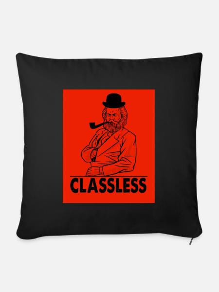 Karl Marx Classless - Sofakissenbezug 45 x 45 cm - Schwarz