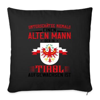 Unterschätze niemals einen alten Mann der in - Sofakissenbezug 45 x 45 cm - Schwarz - Vorne