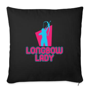 Tir à l’arc Flèche Tir à l’arc Tir à l’arc - Housse de coussin décorative 45 x 45 cm - noir - Devant