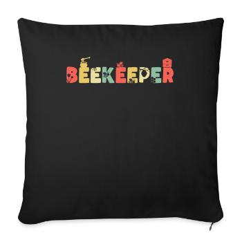 Beekeepers Bees Honey Beekeeper Bee - Sofa pillowcase 17,3'' x 17,3'' (45 x 45 cm) - black - Front