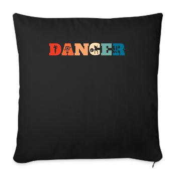 Retro Dancing Dancers Vintage Dance - Sofa pillowcase 17,3'' x 17,3'' (45 x 45 cm) - black - Front