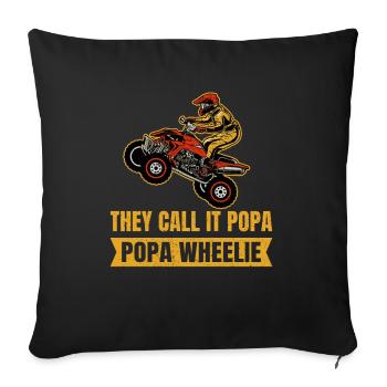 Quad Atv Motorsport - Housse de coussin décorative 45 x 45 cm - noir - Devant