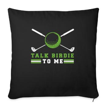 Golf Golfeur Golfeur Golf Golf Terrain - Housse de coussin décorative 45 x 45 cm - noir - Devant