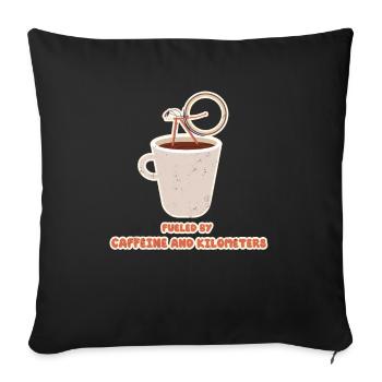 Vélo de route Vélo de route Cyclisme Cycliste - Housse de coussin décorative 45 x 45 cm - noir - Devant