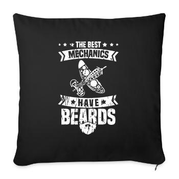 Aircraft Mechanic Aircraft Technician - Sofa pillowcase 17,3'' x 17,3'' (45 x 45 cm) - black - Front