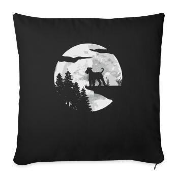 Airedale Terrier Dog - Sofa pillowcase 17,3'' x 17,3'' (45 x 45 cm) - black - Front