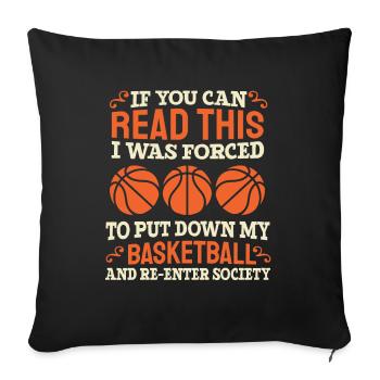 Basketball Basketballer - Sofa pillowcase 17,3'' x 17,3'' (45 x 45 cm) - black - Front