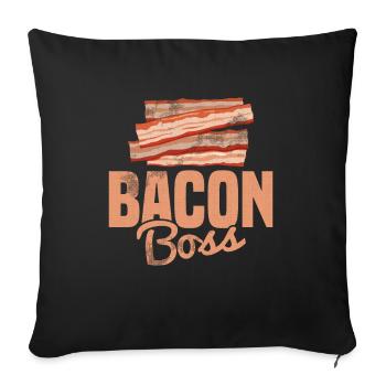 Bacon Speck Frühstück - Sofakissenbezug 45 x 45 cm - Schwarz - Vorne