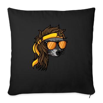 Mullet - Sofa pillowcase 17,3'' x 17,3'' (45 x 45 cm) - black - Front
