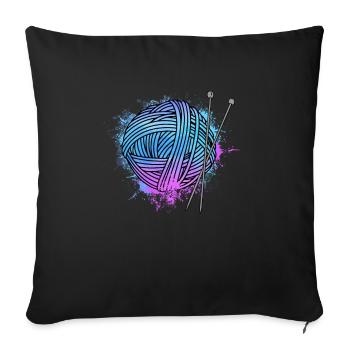 Knit - Sofa pillowcase 17,3'' x 17,3'' (45 x 45 cm) - black - Front