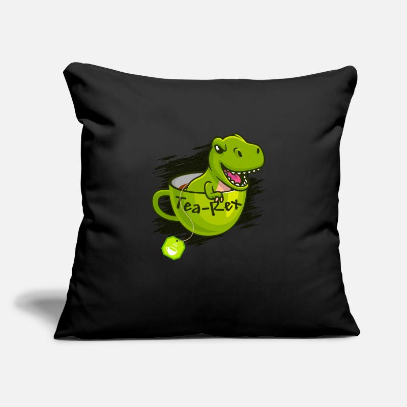 T-Rex Tee Rex Thé Rex Housse de coussin décorative 45 x 45 cm