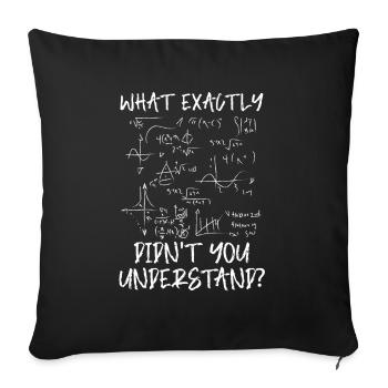 Mathématiques Mathématiques - Housse de coussin décorative 45 x 45 cm - noir - Devant