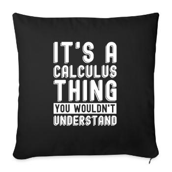 Math Mathematics - Sofa pillowcase 17,3'' x 17,3'' (45 x 45 cm) - black - Front