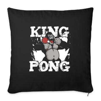 Table Tennis Ping Pong - Housse de coussin décorative 45 x 45 cm - noir - Devant
