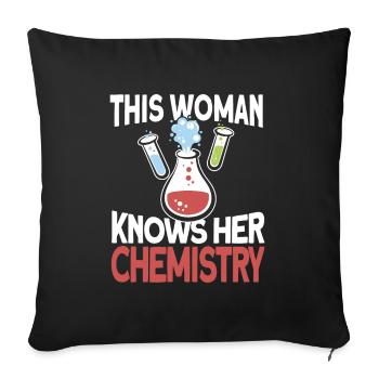 Chemistry Chemist Chemical Laboratory Technician Chemical Technician - Sofa pillowcase 17,3'' x 17,3'' (45 x 45 cm) - black - Front