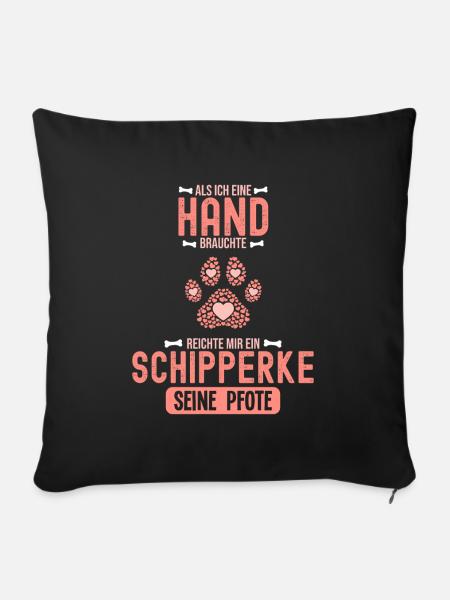 Geschenkidee Schipperke - Sofakissenbezug 45 x 45 cm - Schwarz