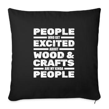 Turners Carpenter Turner Schreiner Drechsler - Sofa pillowcase 17,3'' x 17,3'' (45 x 45 cm) - black - Front