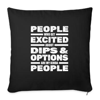 Stock Day Trading Exchange Forex Stock Trader - Housse de coussin décorative 45 x 45 cm - noir - Devant
