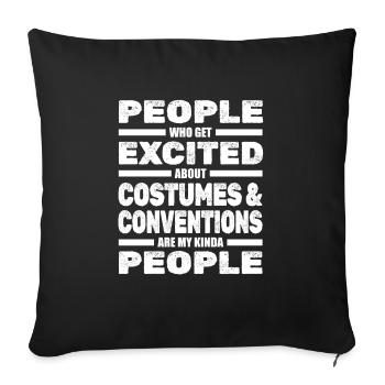 Cosplay - Housse de coussin décorative 45 x 45 cm - noir - Devant