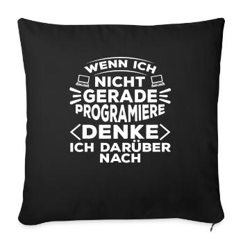 Programmierer Coder Software Entwickler - Sofakissenbezug 45 x 45 cm - Schwarz - Vorne