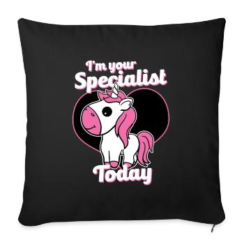 Child Life Specialist - I'm Your Specialist Today - Sofa pillowcase 17,3'' x 17,3'' (45 x 45 cm) - black - Front