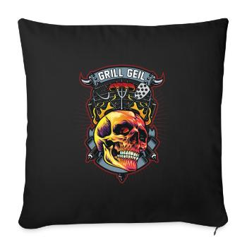 Grill grill master BBQ - Sofa pillowcase 17,3'' x 17,3'' (45 x 45 cm) - black - Front