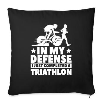 Triathlon - Sofakissenbezug 45 x 45 cm - Schwarz - Vorne