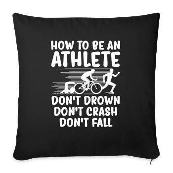 Triathlon - Sofakissenbezug 45 x 45 cm - Schwarz - Vorne