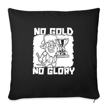 Mine d’or minière - Housse de coussin décorative 45 x 45 cm - noir - Devant
