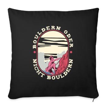 Bloc - Housse de coussin décorative 45 x 45 cm - noir - Devant