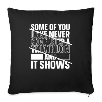 Triathlon - Sofakissenbezug 45 x 45 cm - Schwarz - Vorne