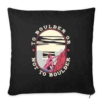 Bloc - Housse de coussin décorative 45 x 45 cm - noir - Devant