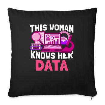 Big Data Science Engineer Scientist Analyst - Sofa pillowcase 17,3'' x 17,3'' (45 x 45 cm) - black - Front