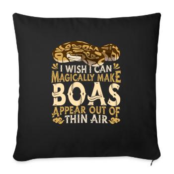 Boa Constrictor Serpent - Housse de coussin décorative 45 x 45 cm - noir - Devant