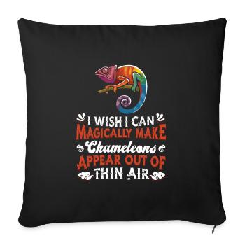 Chameleon Chamäleon - Sofa pillowcase 17,3'' x 17,3'' (45 x 45 cm) - black - Front