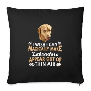 Labrador Hund - Sofakissenbezug 45 x 45 cm - Schwarz - Vorne