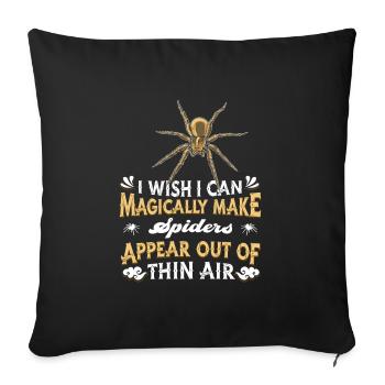 Araignée Pet - Housse de coussin décorative 45 x 45 cm - noir - Devant