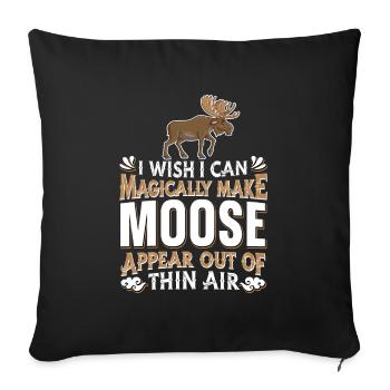 Elk - Sofa pillowcase 17,3'' x 17,3'' (45 x 45 cm) - black - Front