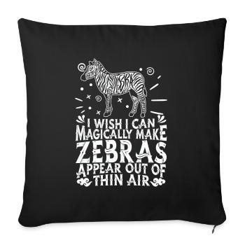 Zebra - Sofakissenbezug 45 x 45 cm - Schwarz - Vorne