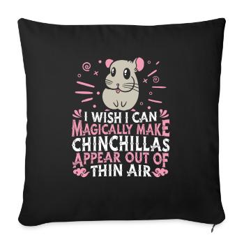 Chinchilla - Housse de coussin décorative 45 x 45 cm - noir - Devant