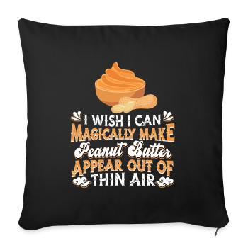Erdnussbutter Beurre d’arachide Snack - Housse de coussin décorative 45 x 45 cm - noir - Devant