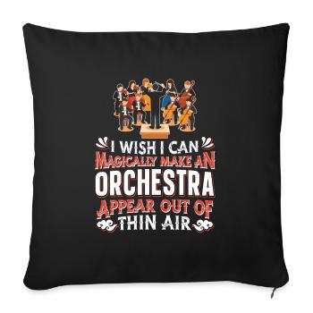Orchestra Classical Concert Classical Music - Sofa pillowcase 17,3'' x 17,3'' (45 x 45 cm) - black - Front