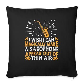 Sax Saxophone Saxophone Musician Jazz - Sofa pillowcase 17,3'' x 17,3'' (45 x 45 cm) - black - Front