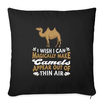 Camels Trample Animal Dromedary - Sofa pillowcase 17,3'' x 17,3'' (45 x 45 cm) - black - Front
