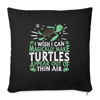 Turtle Sea Turtle - Sofa pillowcase 17,3'' x 17,3'' (45 x 45 cm) - black - Front