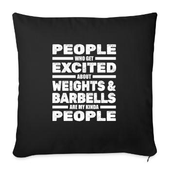 Power Triathlon Powerlifting Powerlifter - Sofa pillowcase 17,3'' x 17,3'' (45 x 45 cm) - black - Front
