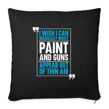 Paintball - Sofa pillowcase 17,3'' x 17,3'' (45 x 45 cm) - black - Front