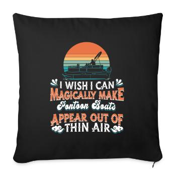 Bateau ponton - Housse de coussin décorative 45 x 45 cm - noir - Devant