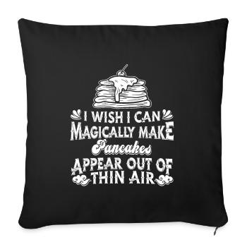 Pancakes Eierkuchen - Sofa pillowcase 17,3'' x 17,3'' (45 x 45 cm) - black - Front